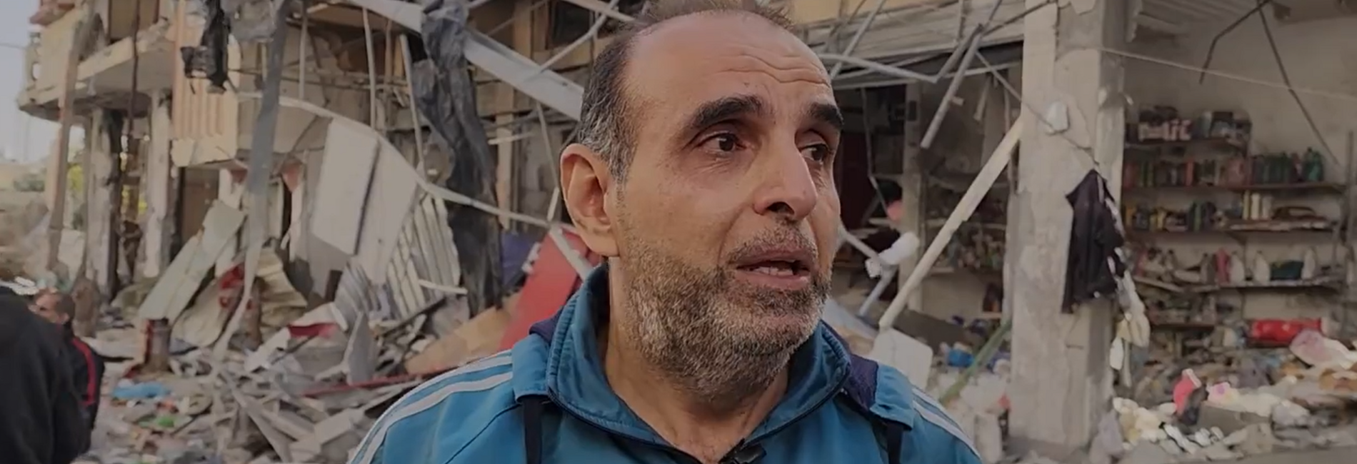 “These are all our memories, our entire lives. For over 50 years, we have been living here .... Now it's all gone; everything has turned into ashes.” Screenshot from a video by UNRWA