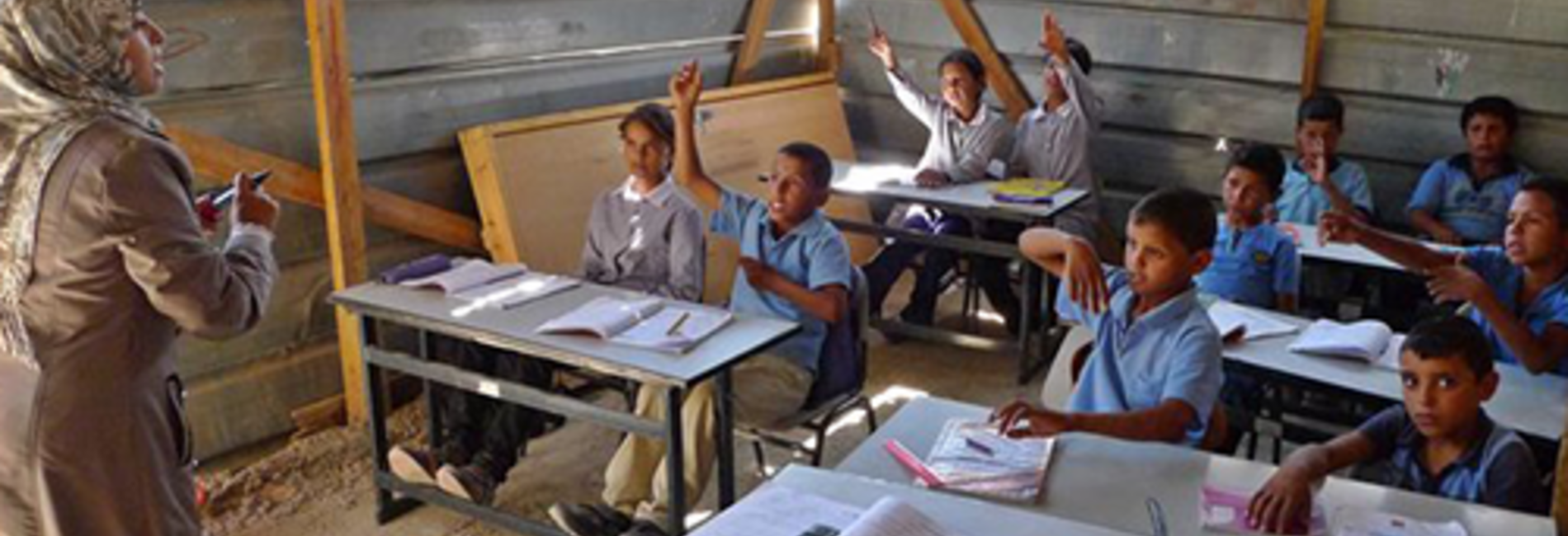 Khan Al Ahmar school at risk of demolition after receiving demolition order from the ICA on 5 March 2017. © Archive photo by OCHA, 2013