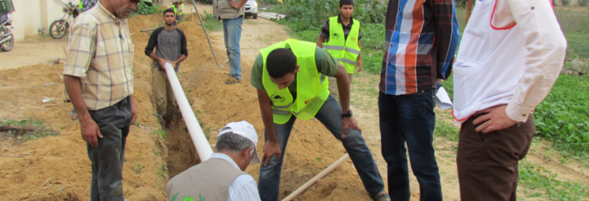 New water pipeline installed in Abasan Al Kabira. Photo: PUI