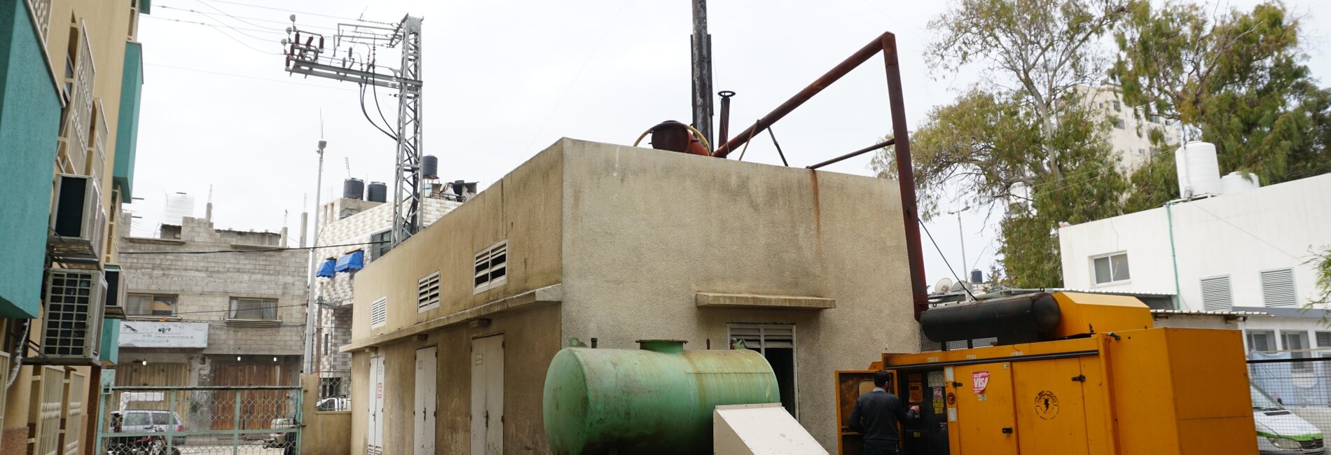 Backup generator at Ar Rantisi hospital, in Gaza, challenged due to a fuel shortage, February 2018. ©  Photo by OCHA