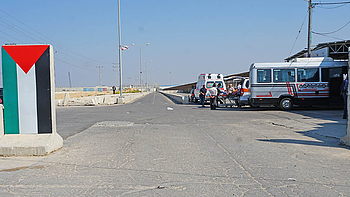 Patient at the PA checkpoint next to the Erez crossing, before leaving Gaza for a medical treatment. October, 2019 Patient at the PA checkpoint next to the Erez crossing, before leaving Gaza for a medical treatment. October, 2019