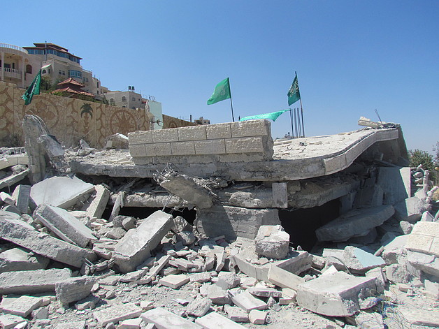 House of the family of one of the suspects of the killing of the three Israeli youths, demolished on 18 August in Hebron city