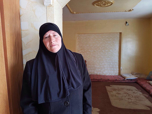 Al Qunbar, mother of January 2017 perpetrator from Jabal al Mukabbir whose residency was revoked, March 2017. © Photo by OHCHR