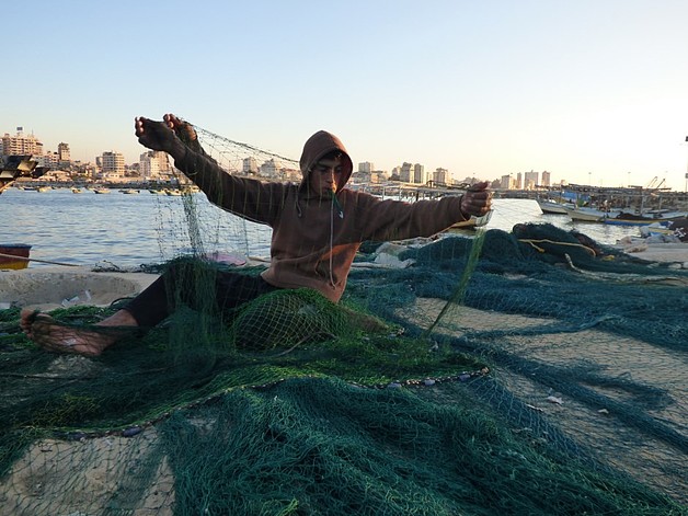 Fisherman in Gaza, March 2015. © Photo by OCHA