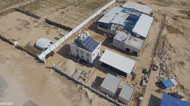 Newly inaugurated desalination plant in Deir al Balah, Gaza 2017. © Photo by UNICEF 
