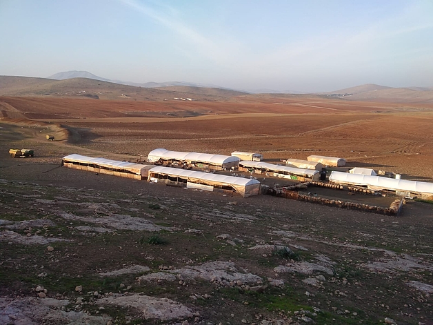 A hamlet in Humsa al Bqai’a, before this week’s demolitions and confiscations. Photo by a community member. A hamlet in Humsa al Bqai’a, before this week’s demolitions and confiscations. Photo by a community member.