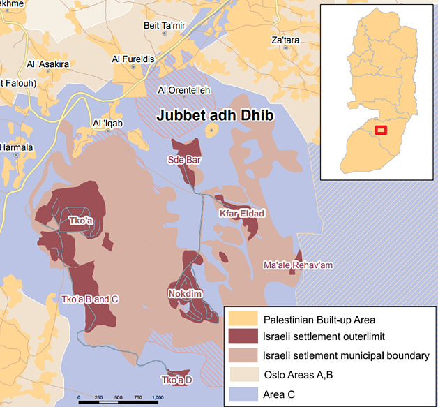 Map of Jubbet adh Dhib