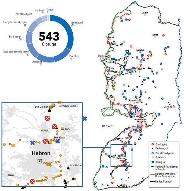 Map: Closure obstacles as of 31 December 2015