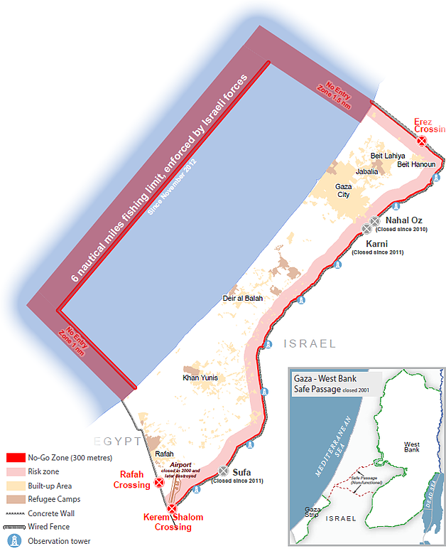 Map: The Gaza Strip