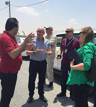 The Humanitarian Coordinator for the occupied Palestinian territory, Mr. Jamie McGoldrick, in Kerem Shalom, 17 July 2018 The Humanitarian Coordinator for the occupied Palestinian territory, Mr. Jamie McGoldrick, in Kerem Shalom, 17 July 2018