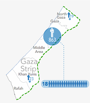 Map: October 2015 Casualties in Gaza