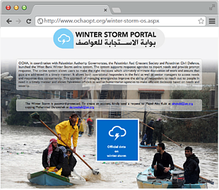 Screenshot: Winter Storm Online System