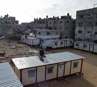 Temporary shelters in the Shuja’iyeh neighbourhood of Gaza City, May 2016. Photo by OCHA