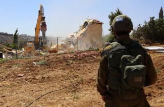 Demolition in Al Makhrour, Bethlehem. August 2019. Photo by Ahmad Mizher