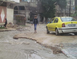 Flooding in Gaza city