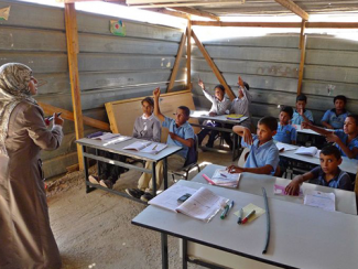 Khan Al Ahmar school at risk of demolition after receiving demolition order from the ICA on 5 March 2017. © Archive photo by OCHA, 2013