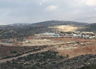 Construction and settlement cultivated area in Nahlei Tal outpost (December 2016). © Photo by OCHA