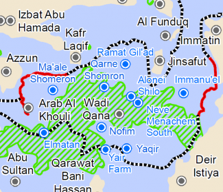 Map: Wadi Qana area