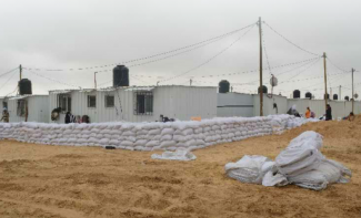 Transitional shelters in Khuza’a, Gaza