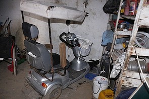 Electrical scooter out of order due to lack of electricity supply for its utilization. September, 2017. Electrical scooter out of order due to lack of electricity supply for its utilization. September, 2017.