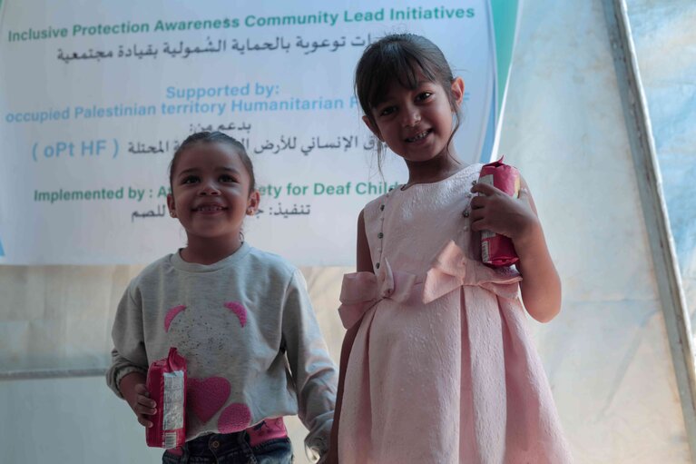 Children who participate in one of Rama’s sessions. Photo by Atfaluna