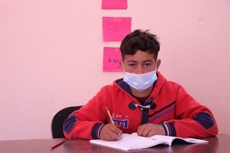 “Remedial classes made me happier, and now I can read and write much better,” 13-year-old Walid, Gaza.