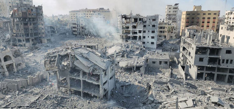 Devastation in Gaza. Photo by UNRWA